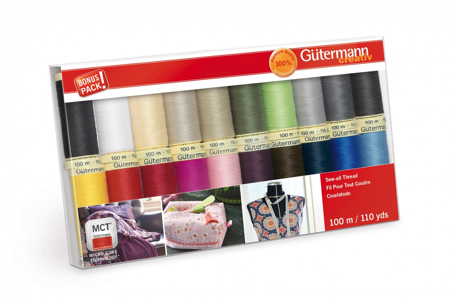 Gütermann Sewall Thread 20 spools 20 Colors 100m Basics