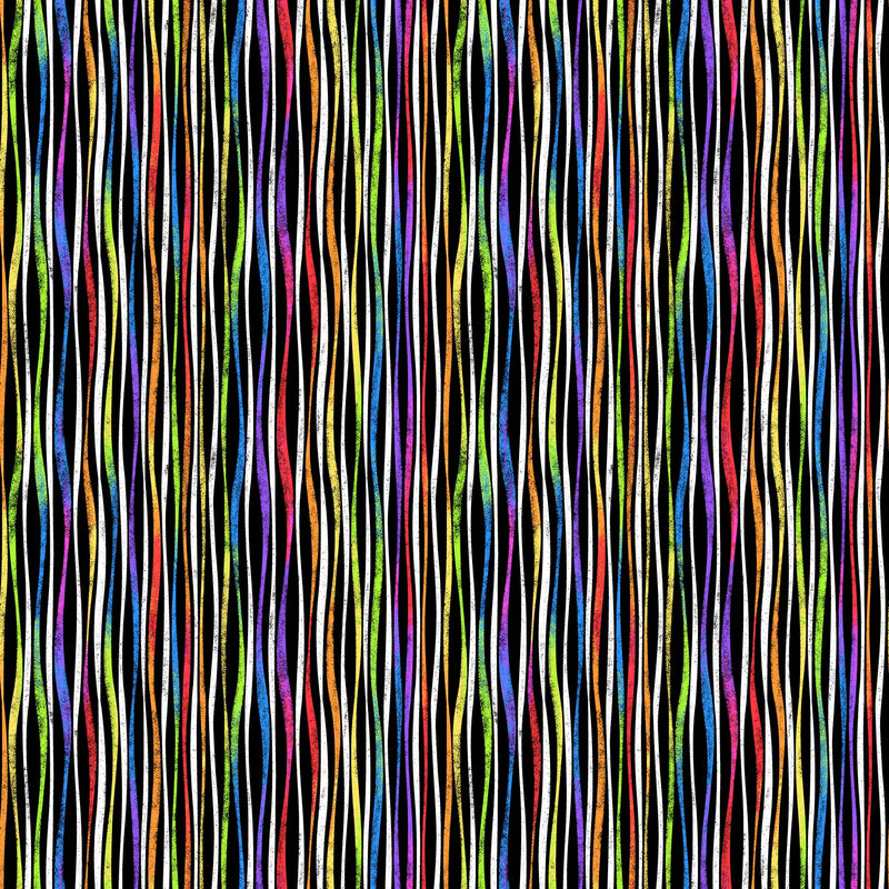 Prismatic - Black Multi Streamers