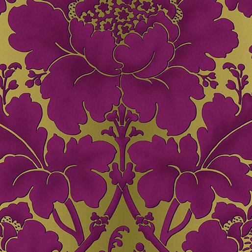 Flower Festival 2 - Garden Damask Aubergine