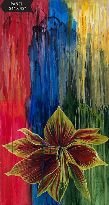 City Flower Exchange - Red Amaryllis Colorwash Panel