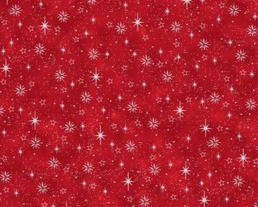 Frosty Snowflake - Red/Silver Tiny Stars