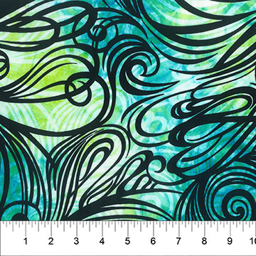 Color Me Banyan Swirls - Teal Swirl