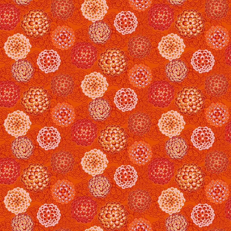 Happiness - Orange Multi Pompom Dahlias