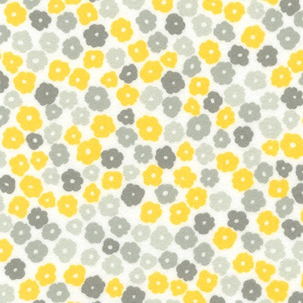 Cozy Cotton Flannel - Yellow Flowers
