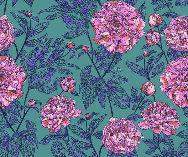 Indelible - Jade Peony 108" Wide Back