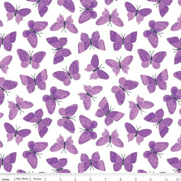 Strength In Lavender - White Butterflies