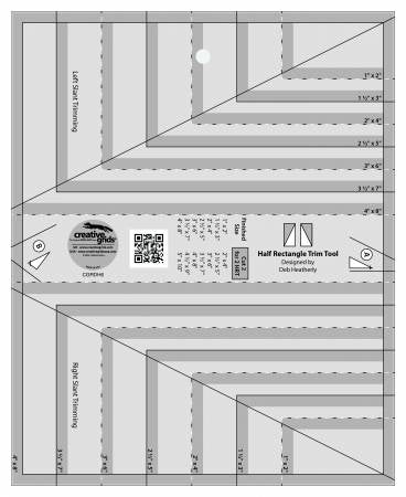 Creative Grids Non Slip Half Rectangle Trim Tool Ruler