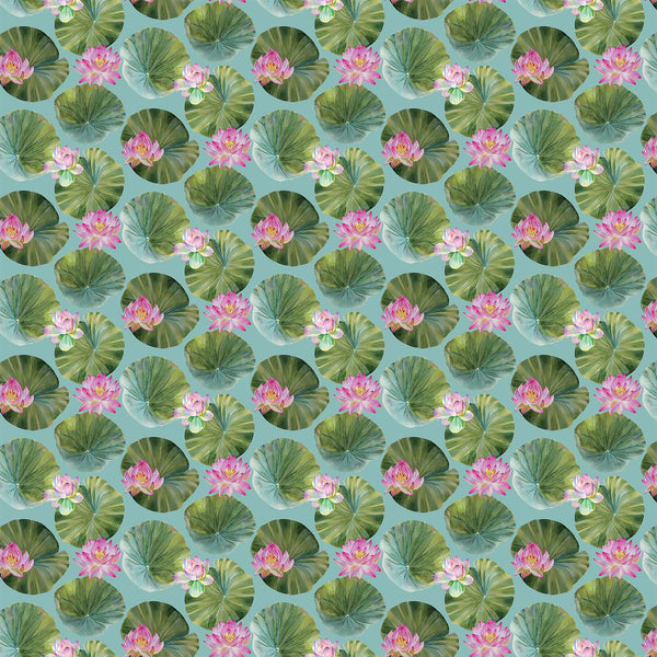 Water Lilies - Seafoam Multi Lily Pads