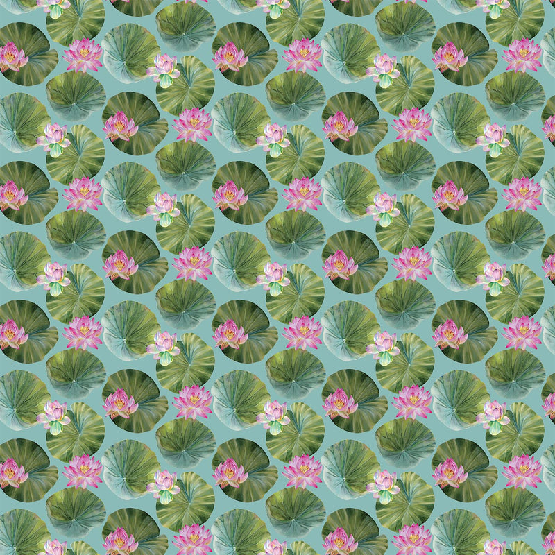 Water Lilies - Seafoam Multi Lily Pads