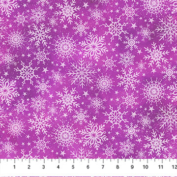 Angels On High - Fuchsia Snowflakes