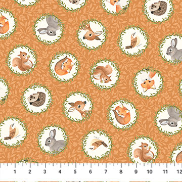 Woodland Babes - Rust Multi Tossed Circles