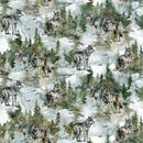 Lone Wolf - Teal Multi Wolf Scenic