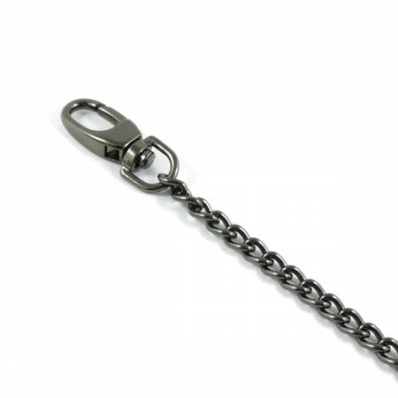 Emmaline Purse Chain with Hooks 26in Long Gunmetal