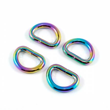 Emmaline #3 Rainbow D-Rings - 4 Pack