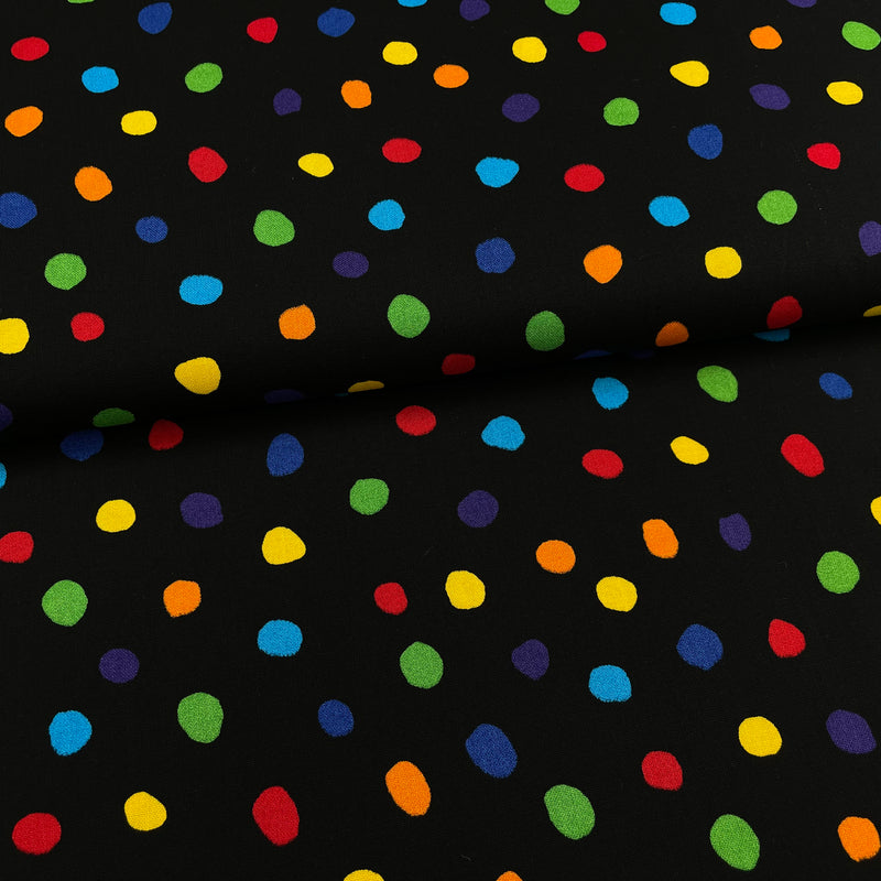 Dot and Stripe Delights - Black Multi Dots