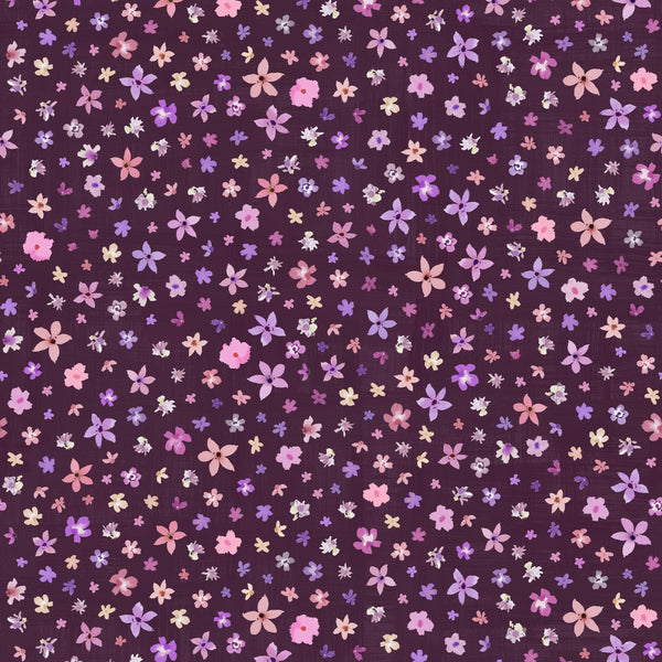 Nature Studies - Violet Ditzy Floral