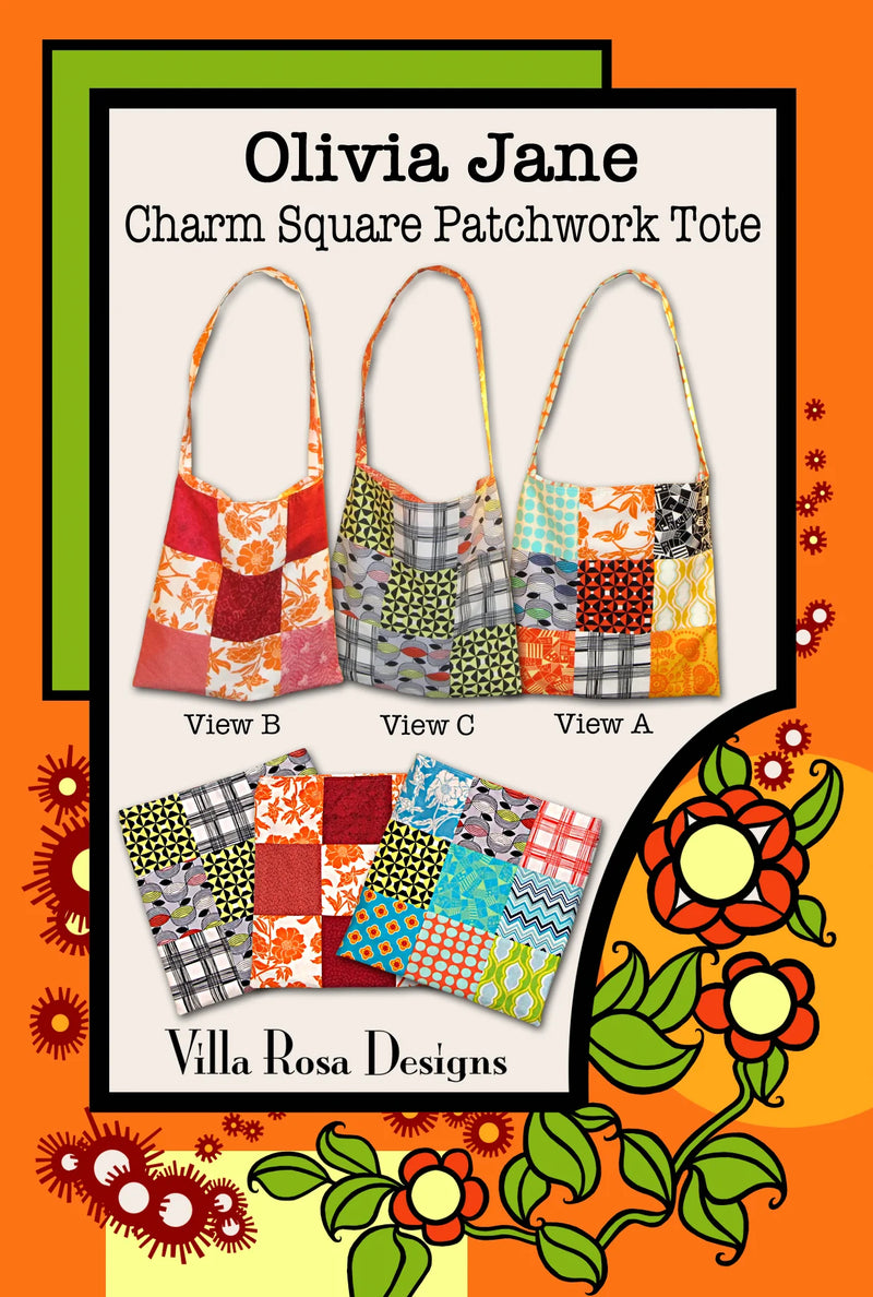 Olivia Jane Charm Square Patchwork Tote Pattern