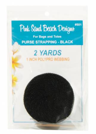 Purse Strapping 1 Inch - 2 Yards Black