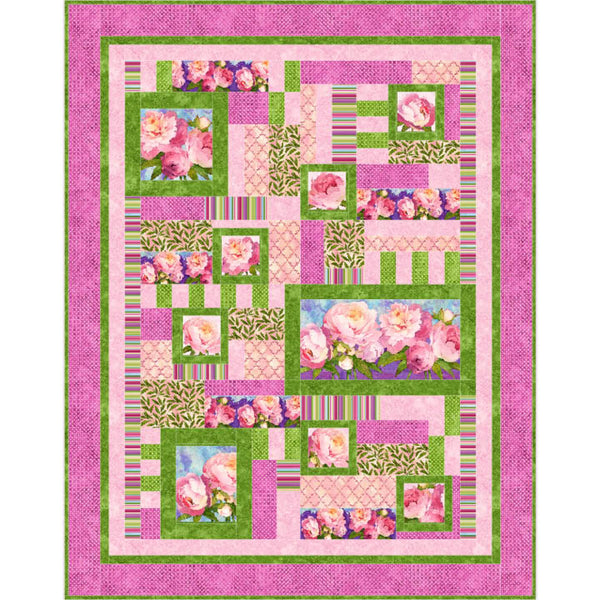 Peony Pictures Quilt Pattern
