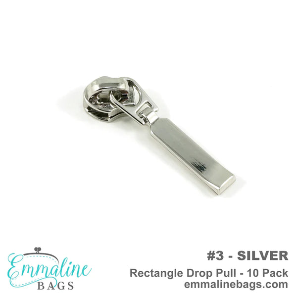 Copy of Emmaline #3 Silver Zipper Pulls 10 Pack