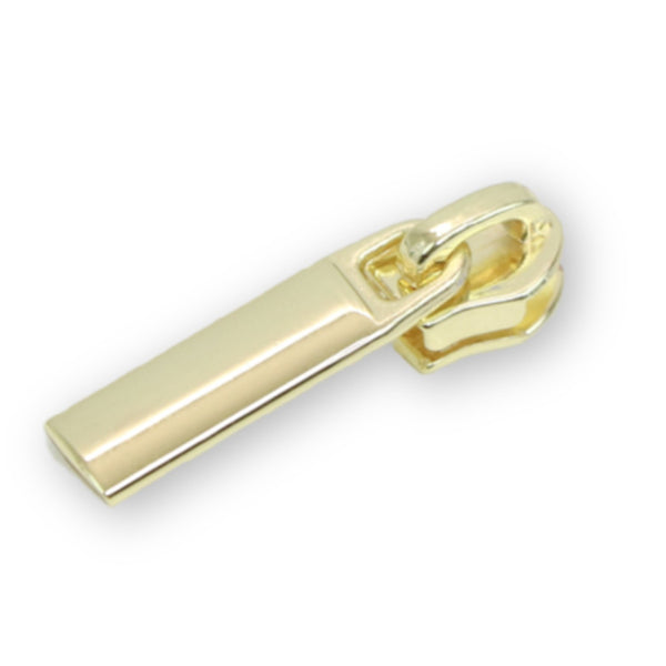 Four Rectangle Zipper Pulls Gold - Size 3