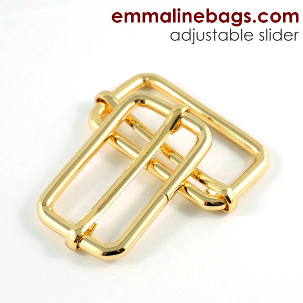 1½" Gold Adjustable Sliders - Package of 2