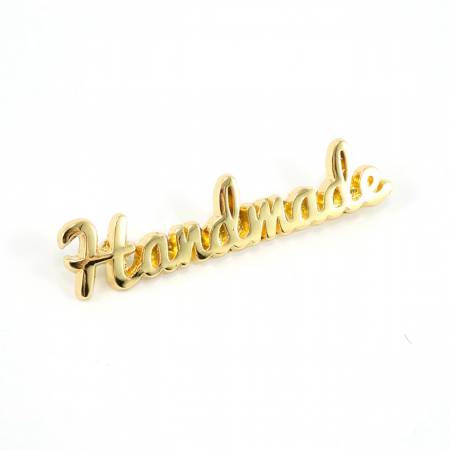 Bag Label Script "Handmade" - Gold