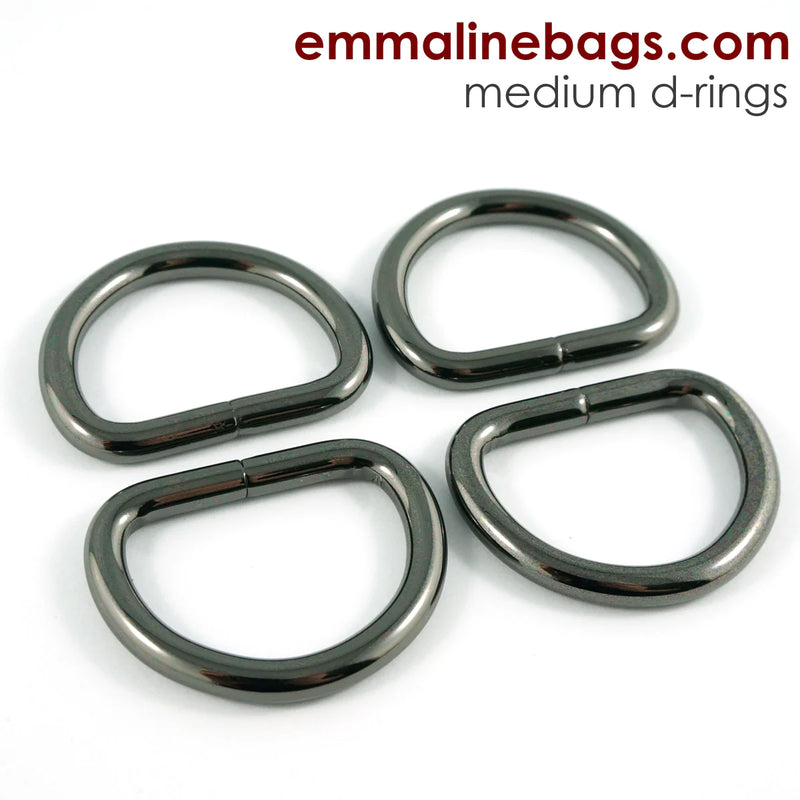 Emmaline D-Rings 1" Gunmetal - Pack of 4