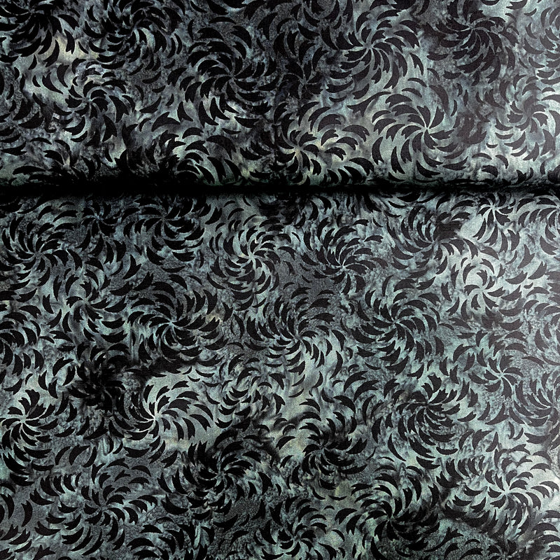 Banyan Batiks - Black/Grey Swirl
