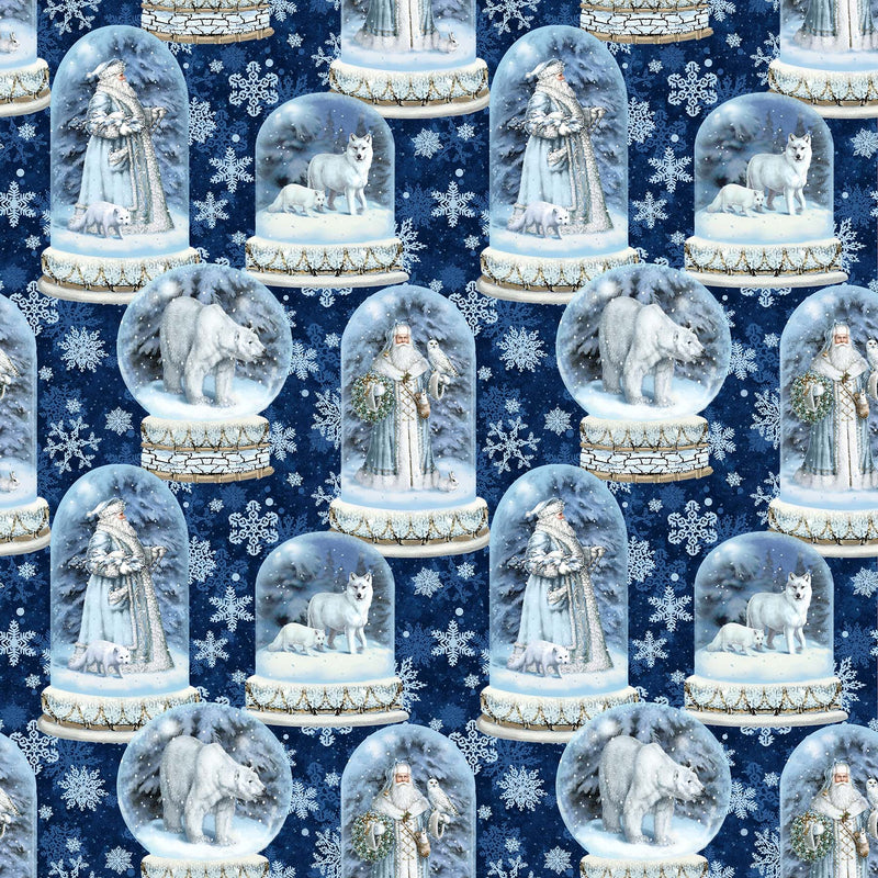 Father Christmas - Navy Snow Globes