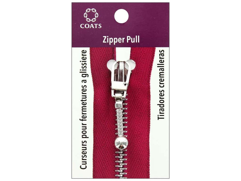 Coats Zipper Pull - Chain and Ball Silver