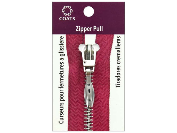 Coats Zipper Pull - Tear Drop Silver