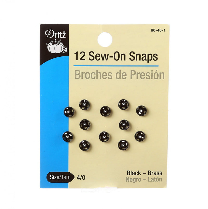 Snap Sew-On Size 4/0 Black