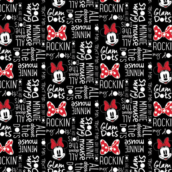 Disney Minnie Mouse Dreaming in Dots - All About Dots Black