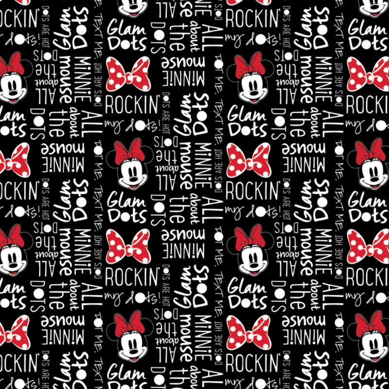Disney Minnie Mouse Dreaming in Dots - All About Dots Black