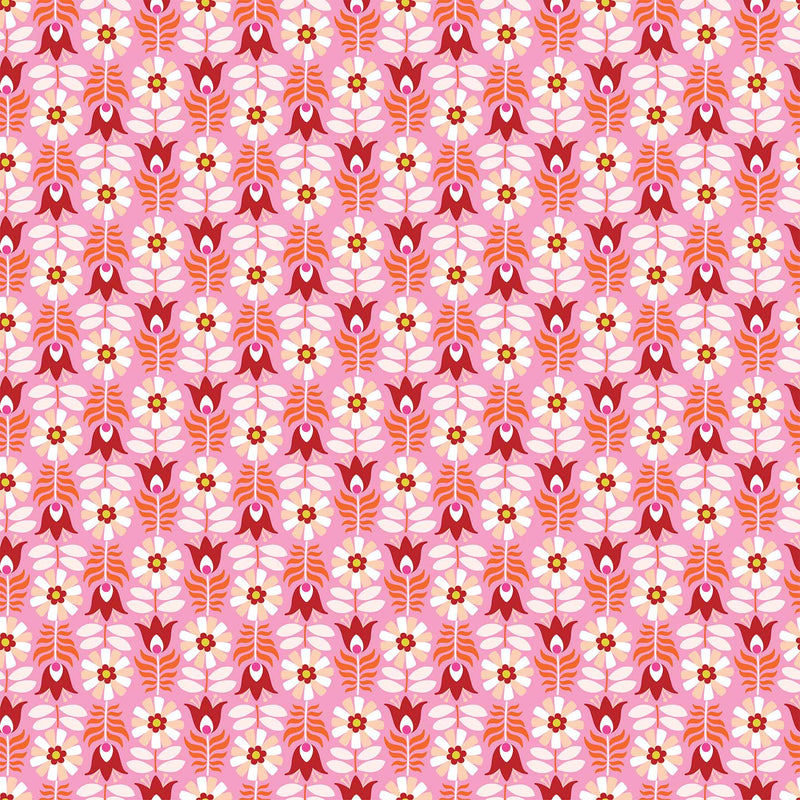 Midsommar - Rayon Pink Retro Tulip