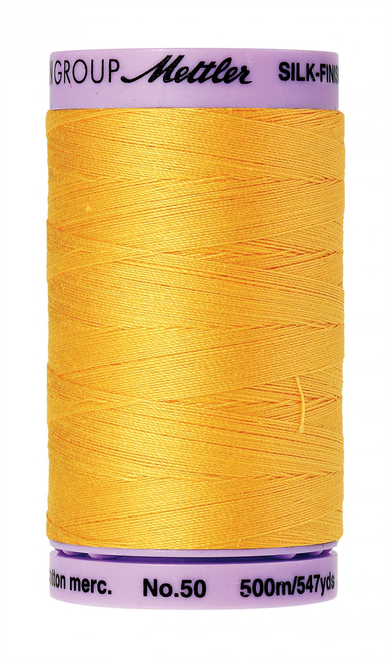 Mettler Silk-Finish 50wt Solid Cotton Thread 547yd/500M - Summersun