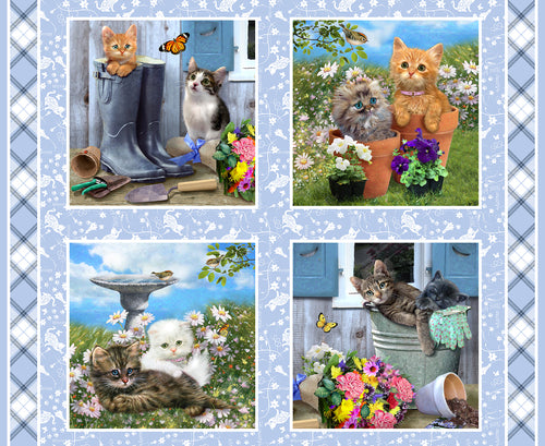 Kittens in the Garden - Block Panel