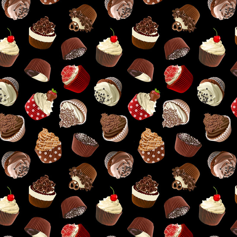 Chocolate Love - Black Tossed Chocolate Cupcakes
