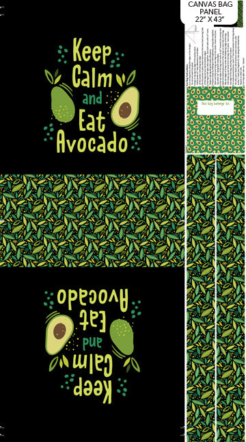 Avocado Love Canvas Bag Panel