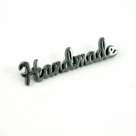 Bag Label Script "Handmade" - Nickle