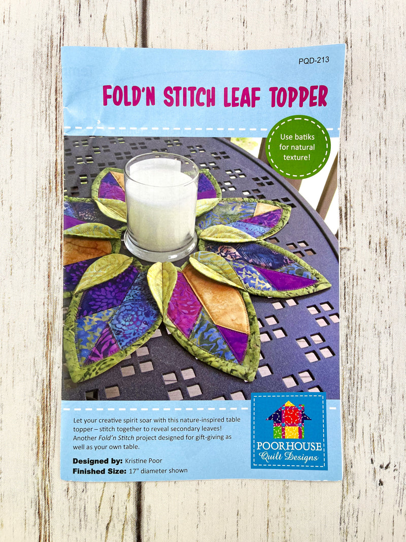Fold'n Stitch Leaf Topper Pattern