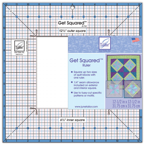 Get Squared Ruler 12 1/2in Outer, 6 1/2in Inner