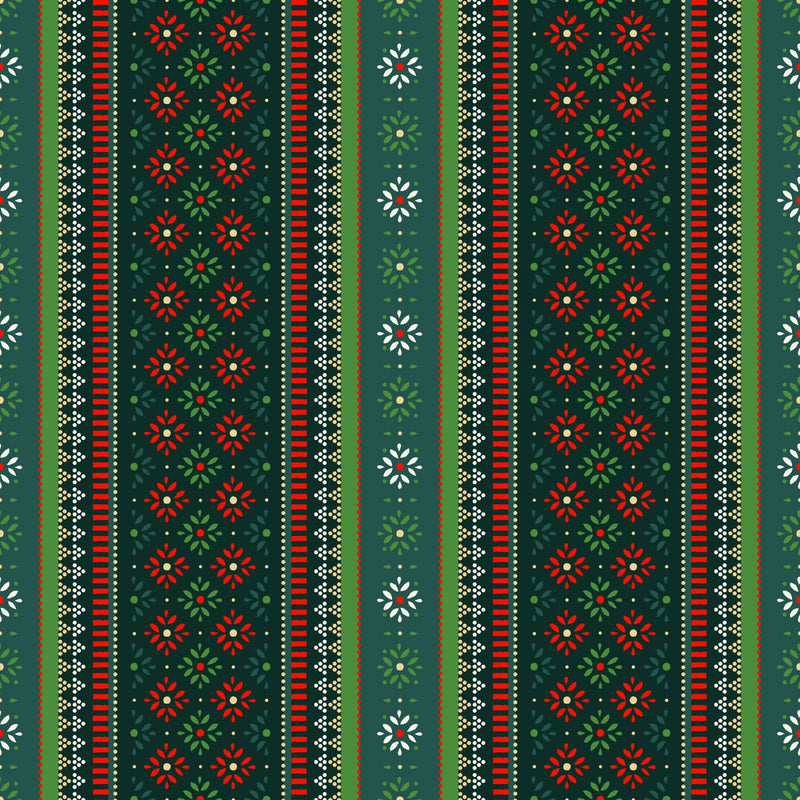Joyful - Green Fairisle Stripe
