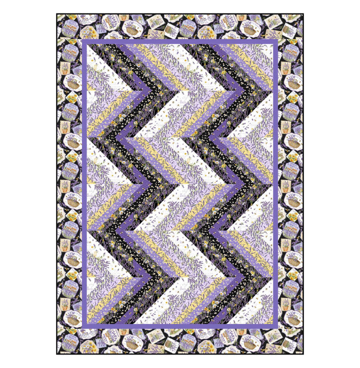 Lavender Rows Quilt Pattern