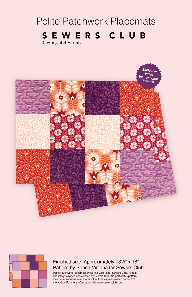 Polite Patchwork Placemats Pattern