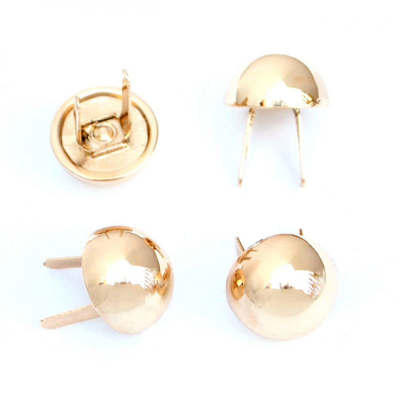 Four 1/2 Inch Dome Bag Feet Gold