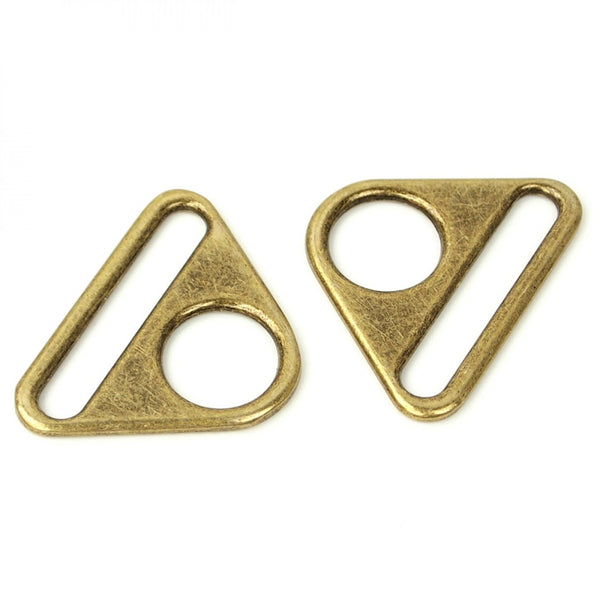 Two Triangle Rings 1 1/2" Antique