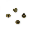 12 Small Chicago Screws 6mm Antique