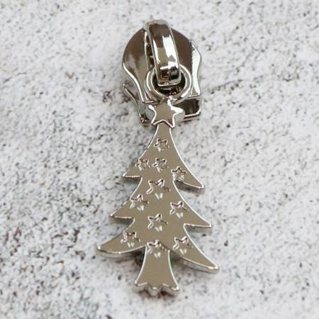 Four - Christmas Tree Zipper Pulls Size 5